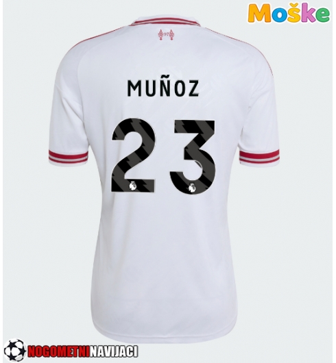 Moške Nogometnih dresov Liverpool Victor Munoz #23 Gostujoči 2026-27 Kratki rokavi Moške Nogometnih dresov Liverpool Victor Munoz #23 Gostujoči 2026-27 Kratki rokavi